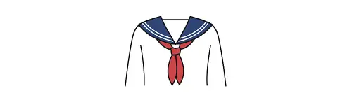 セーラー服のスカーフの結び方(基本の結び方)