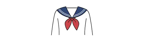 セーラー服のスカーフの結び方(リボン結び)